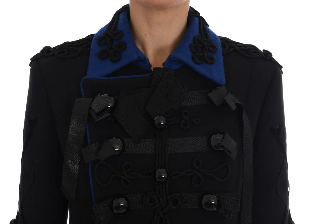Dolce & Gabbana Black Wool Trench Jacket - IT40|S - Trench Coats