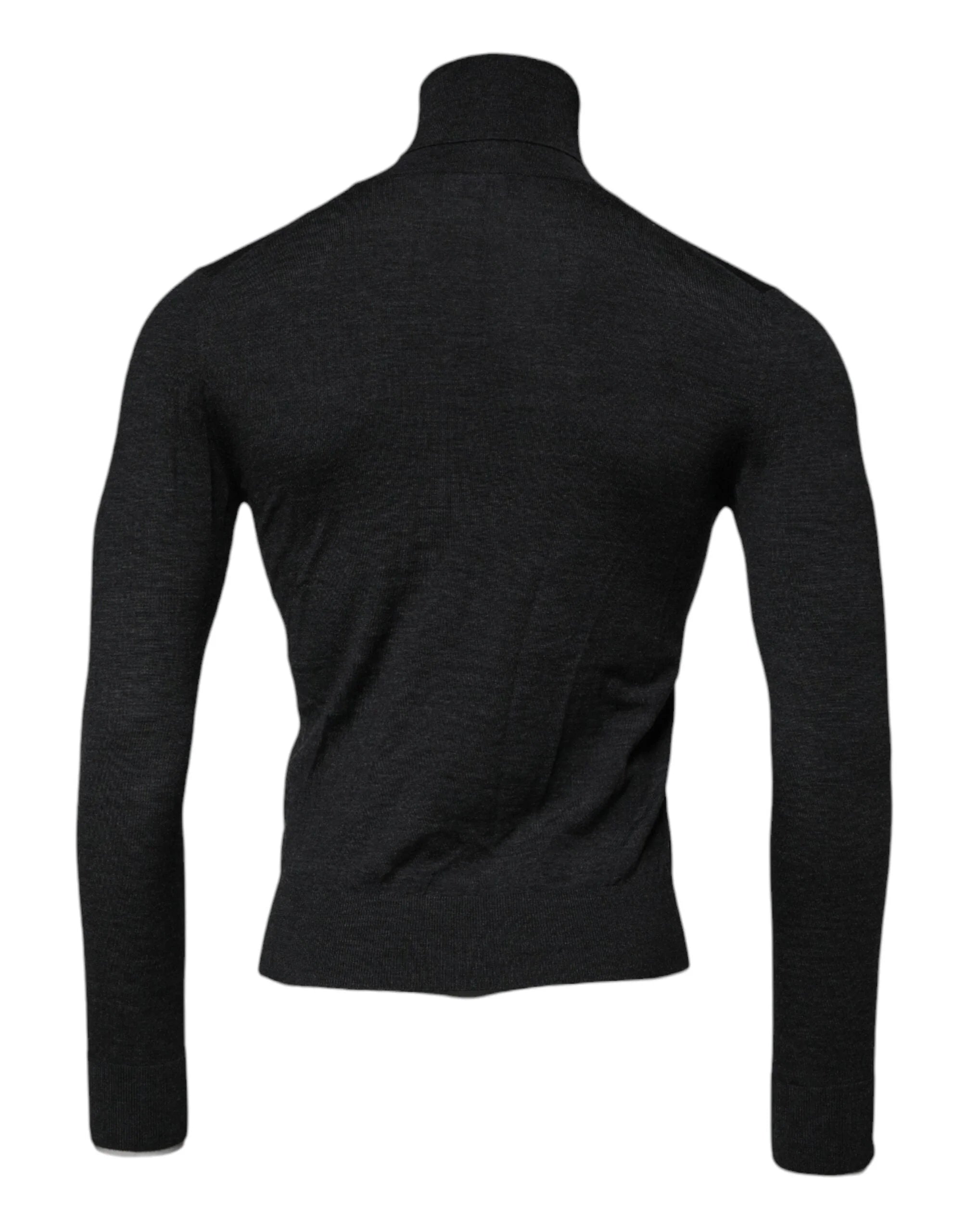 Dolce & Gabbana Black Wool Turtle Neck Men Pullover Sweater - IT52 | XL - Sweaters