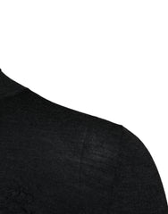 Dolce & Gabbana Black Wool Turtle Neck Men Pullover Sweater - IT52 | XL - Sweaters