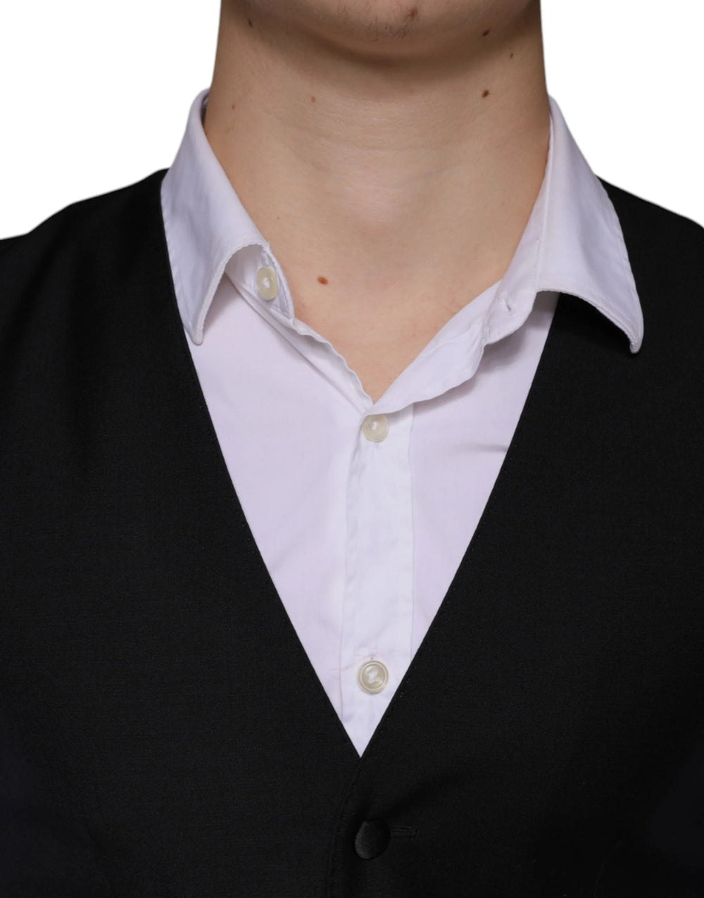 Dolce & Gabbana Black Wool Waistcoat Dress Formal Vest - IT44 | XS - Vests