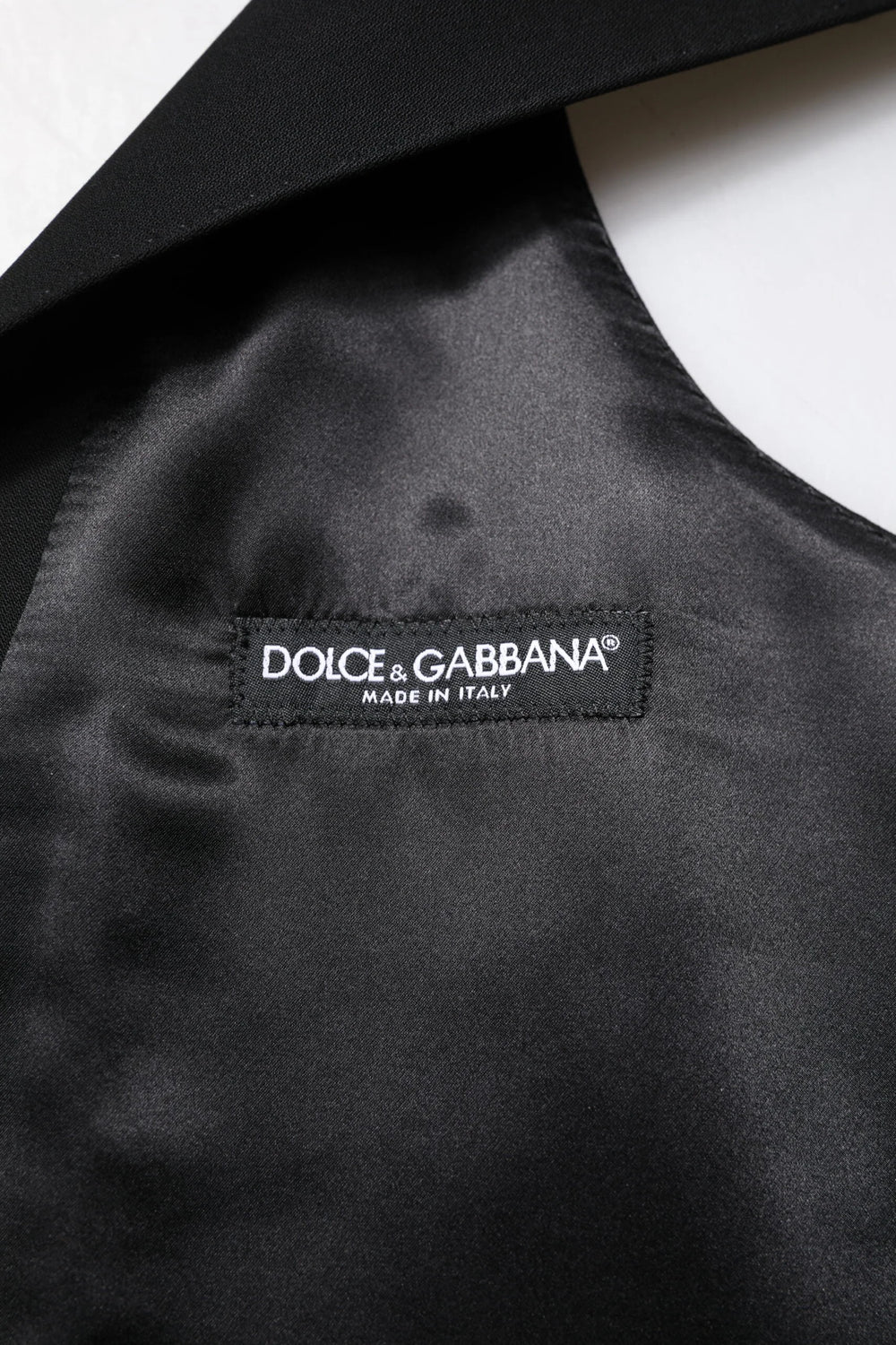 Dolce & Gabbana Black Wool Waistcoat Dress Formal Vest - IT46 | S - Vests