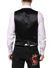 Dolce & Gabbana Black Wool Waistcoat Dress Formal Vest - IT46 | S - Vests