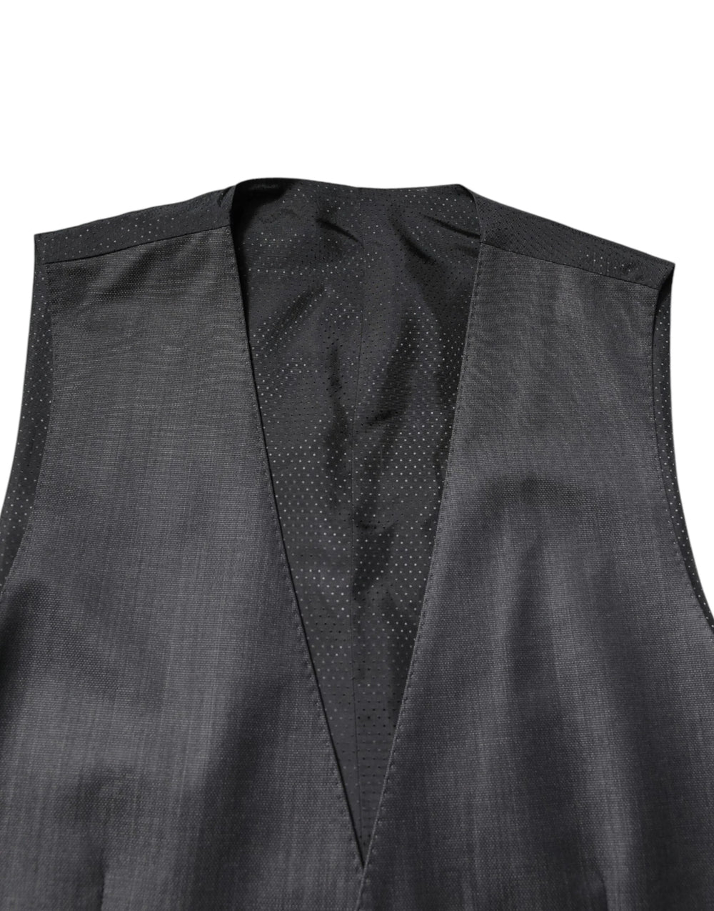 Dolce & Gabbana Black Wool Waistcoat Dress Formal Vest - IT46 | S - Vests
