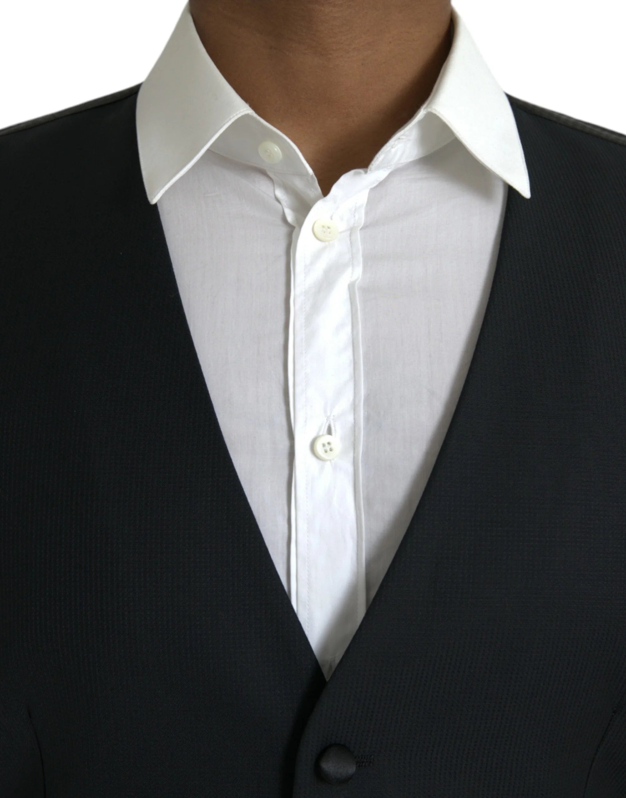 Dolce & Gabbana Black Wool Waistcoat Dress Formal Vest - IT52 | XL - Vests