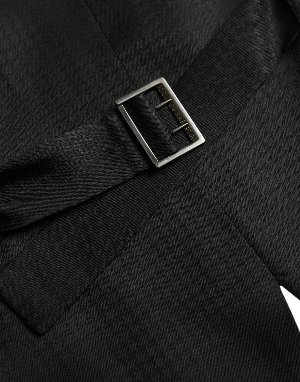 Dolce & Gabbana Black Wool Waistcoat Dress Formal Vest - IT52 | XL - Vests