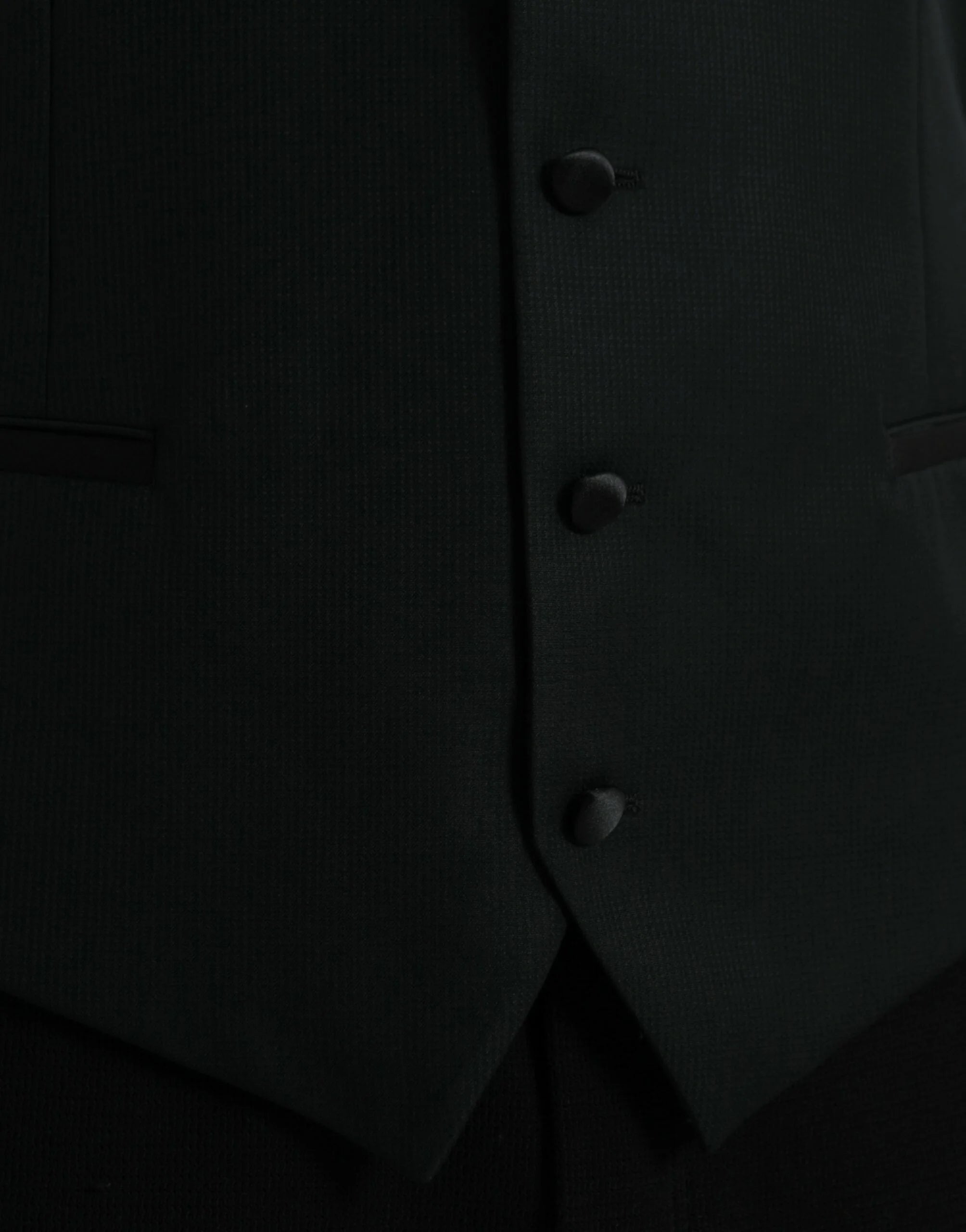 Dolce & Gabbana Black Wool Waistcoat Dress Formal Vest - IT54 | XL - Vests