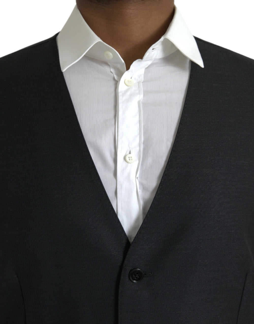 Dolce & Gabbana Black Wool Waistcoat Dress Formal Vest - IT54 | XL - Vests