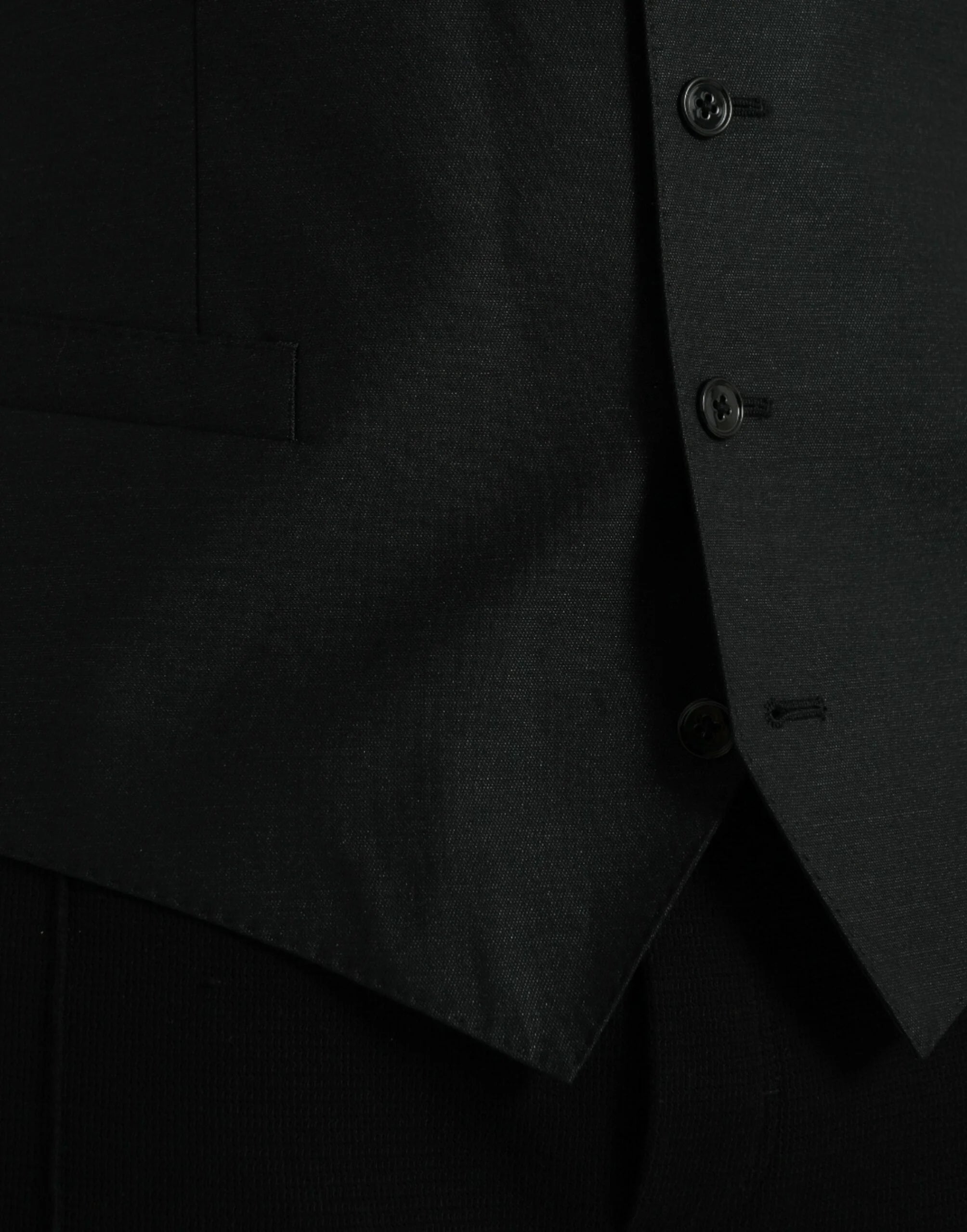 Dolce & Gabbana Black Wool Waistcoat Dress Formal Vest - IT54 | XL - Vests