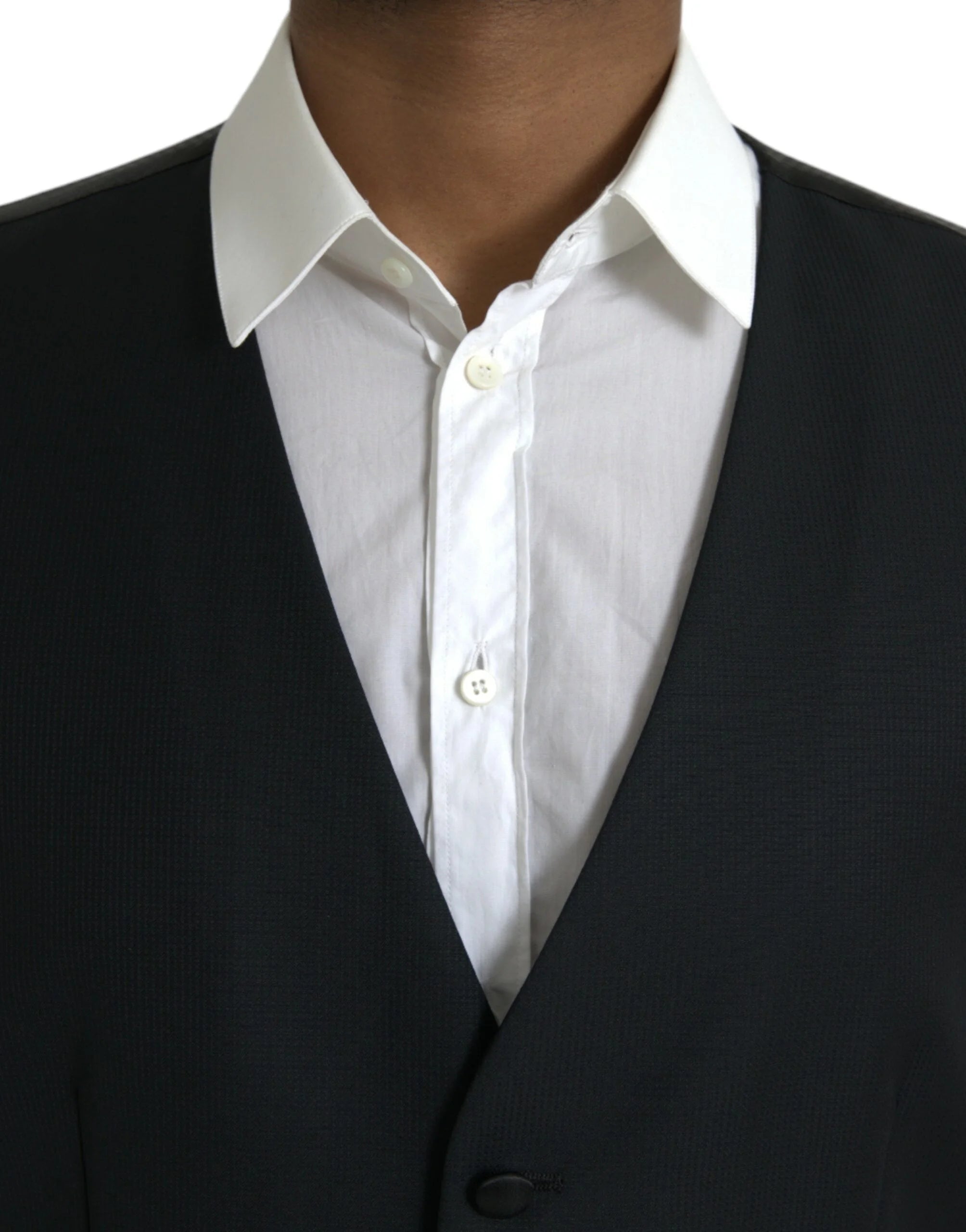 Dolce & Gabbana Black Wool Waistcoat Dress Formal Vest - IT54 | XL - Vests