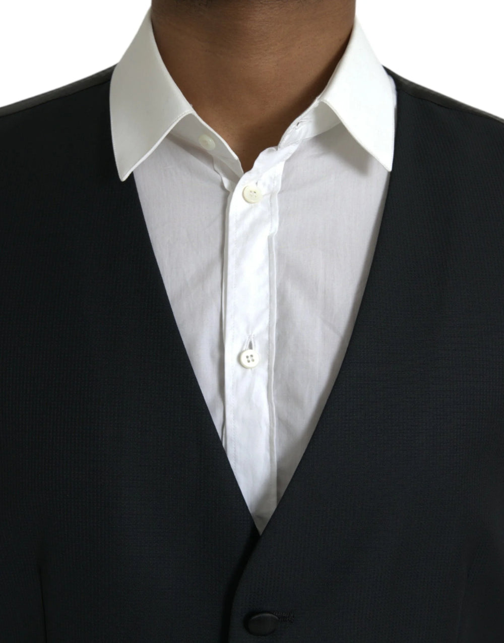 Dolce & Gabbana Black Wool Waistcoat Dress Formal Vest - IT54 | XL - Vests