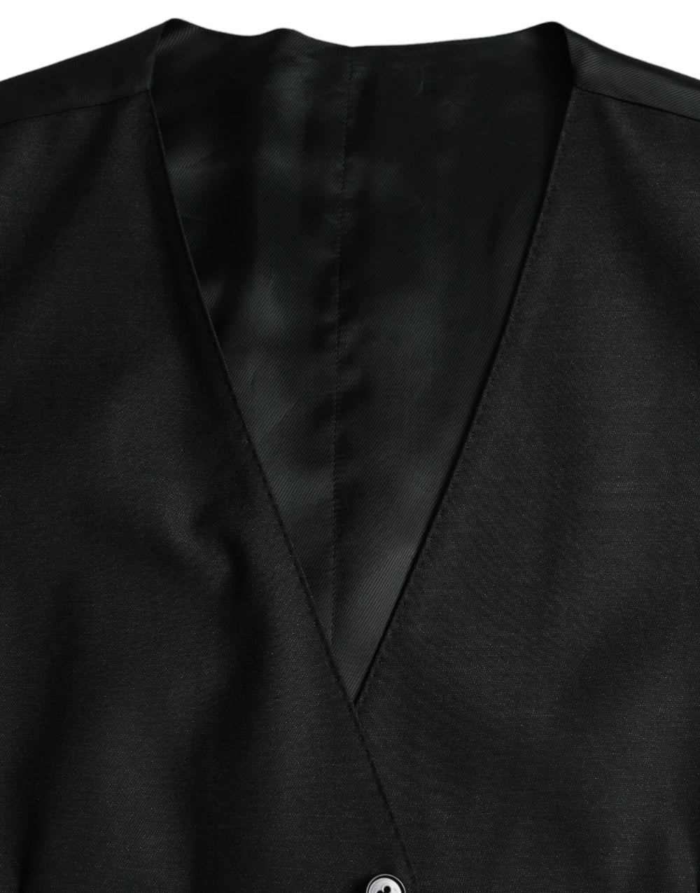 Dolce & Gabbana Black Wool Waistcoat Dress Formal Vest - IT54 | XL - Vests