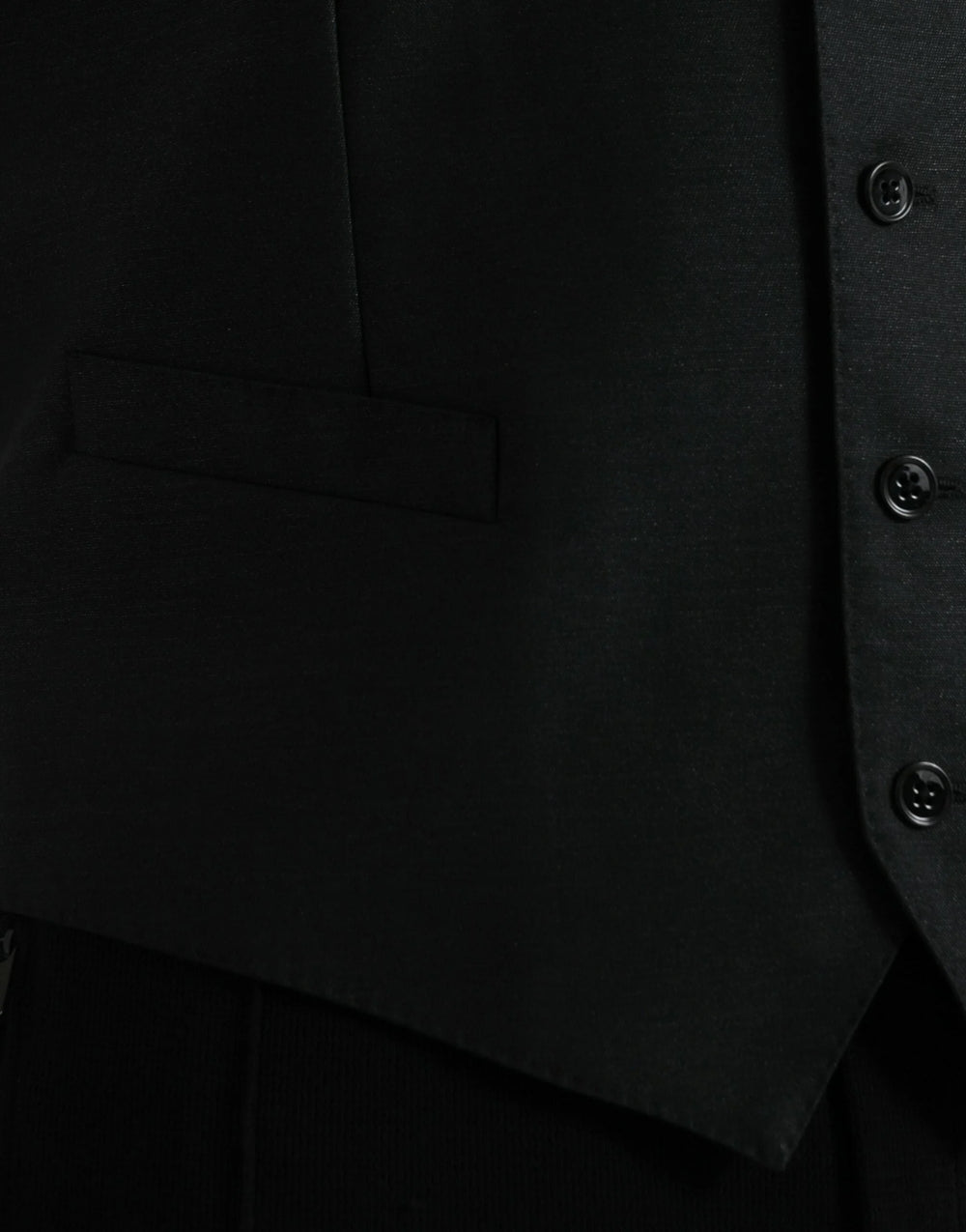 Dolce & Gabbana Black Wool Waistcoat Dress Formal Vest - IT54 | XL - Vests