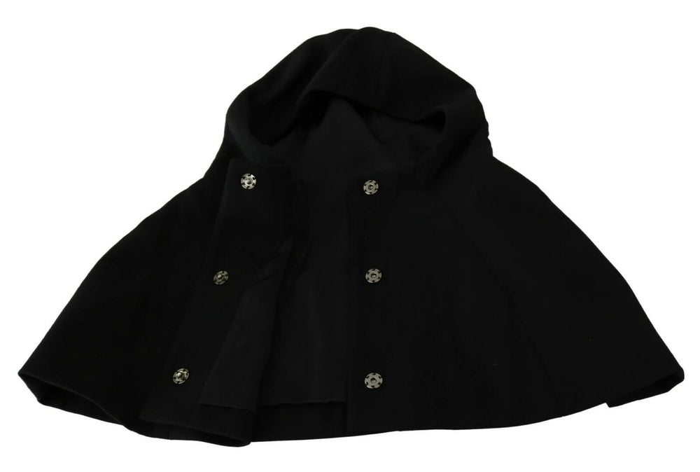 Dolce & Gabbana Black Wool Whole Head Hooded Scarf Hat - 57 cm|S - Scarves & Shawls
