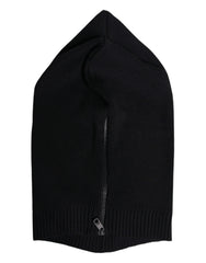 Dolce & Gabbana Black Wool Whole Head Wrap Balaclava Hat - Balaclavas