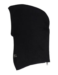 Dolce & Gabbana Black Wool Whole Head Wrap Balaclava Hat - Balaclavas