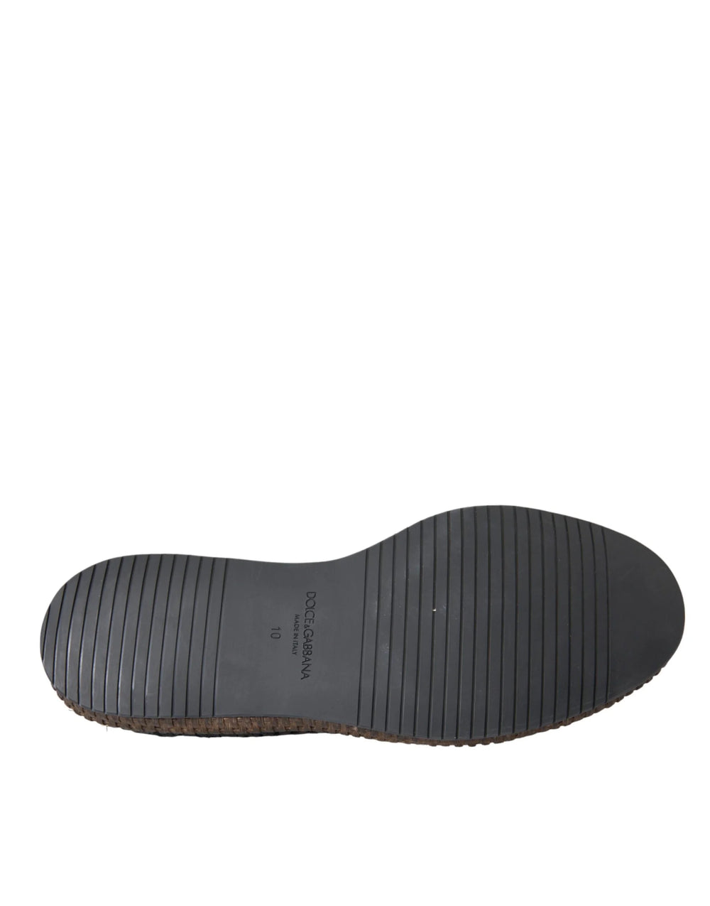 Dolce & Gabbana Black Woven Goat Leather Lace Up Derby Shoes - Shoes