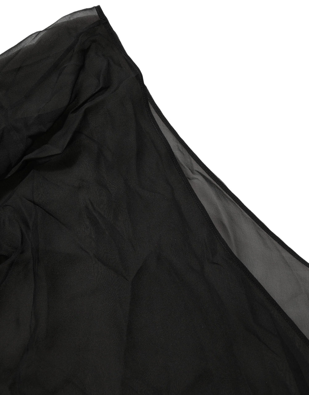 Dolce & Gabbana Black Wrap Sheer Chiffon One Shoulder Top - IT40|S
