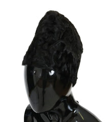 Dolce & Gabbana Black Xiangao Lamb Fur Beanie - 56 cm|XS - Beanies