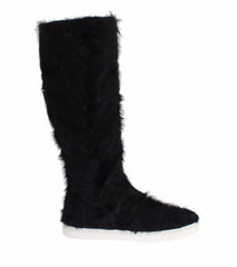 Dolce & Gabbana Black Xiangao Lamb Fur Leather Boots - EU36/US5.5