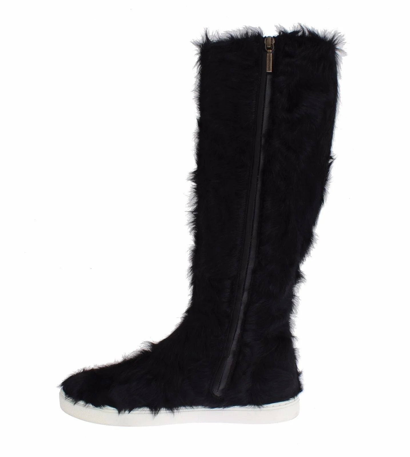 Dolce & Gabbana Black Xiangao Lamb Fur Leather Boots - EU36/US5.5 - Boots