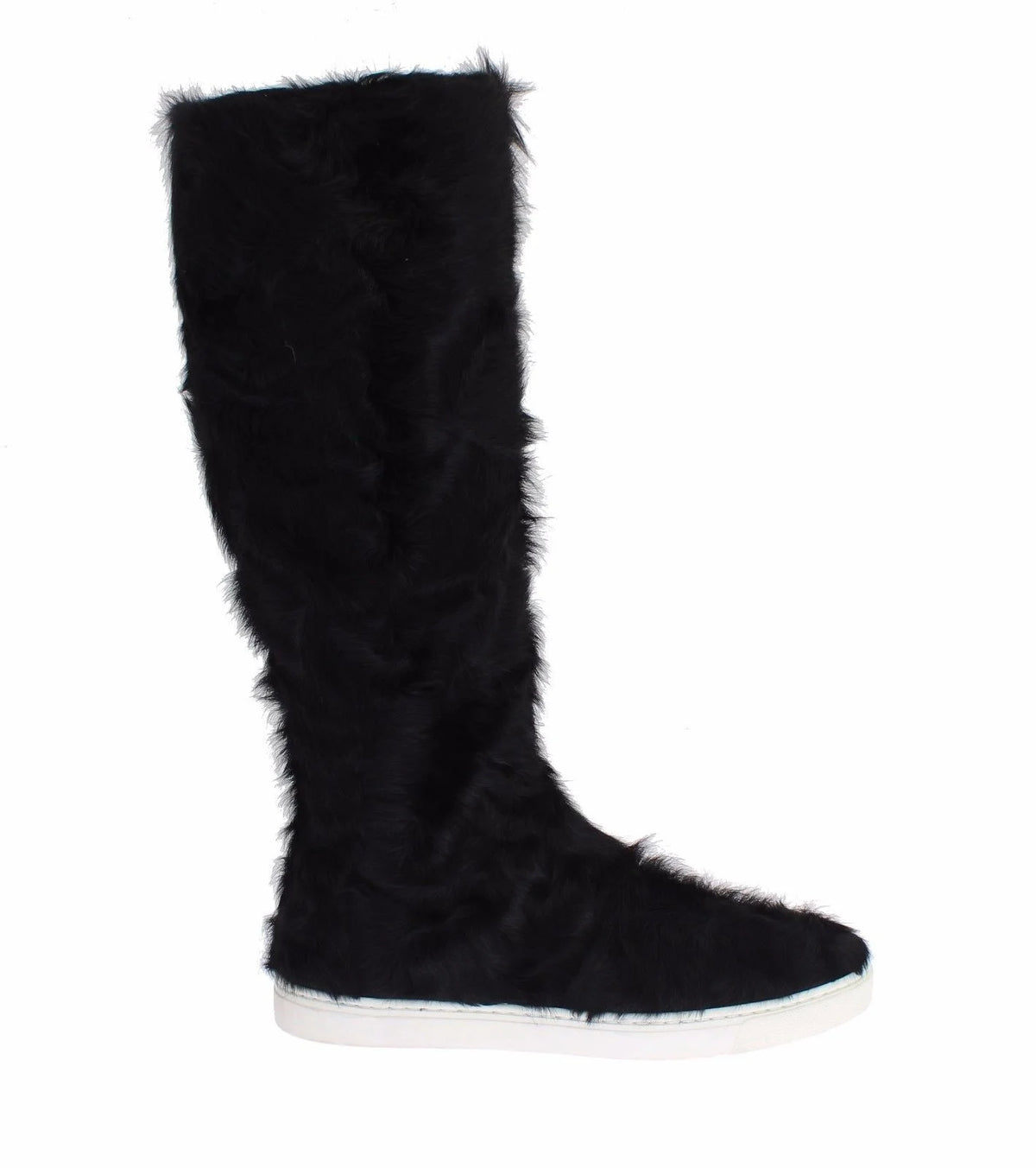 Dolce & Gabbana Black Xiangao Lamb Fur Leather Boots - EU36/US5.5 - Boots