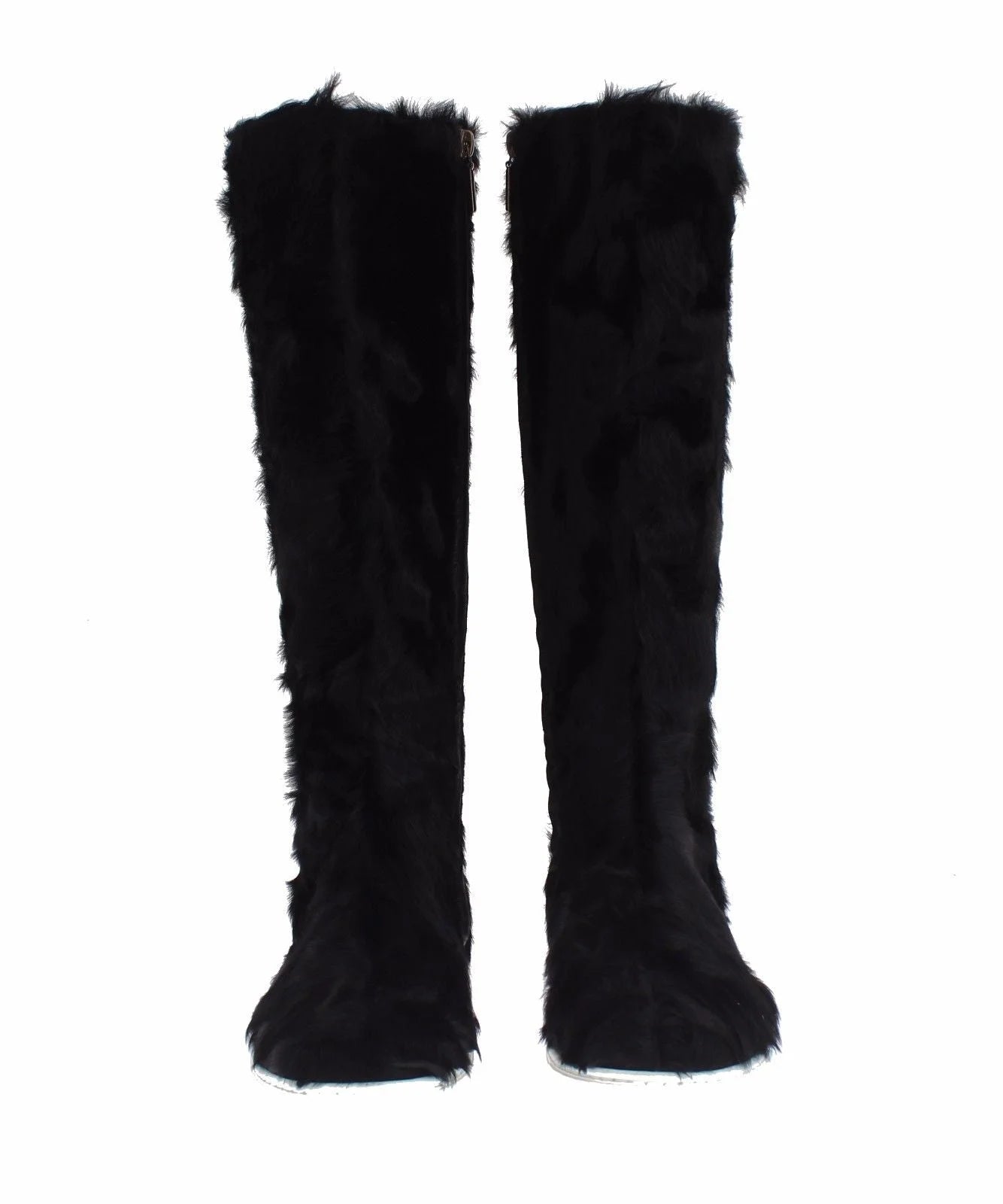 Dolce & Gabbana Black Xiangao Lamb Fur Leather Boots - EU36/US5.5