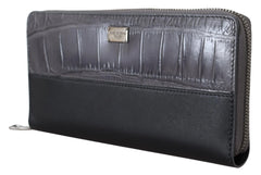 Dolce & Gabbana Black Zip Around Continental Clutch Leather Wallet - Wallets