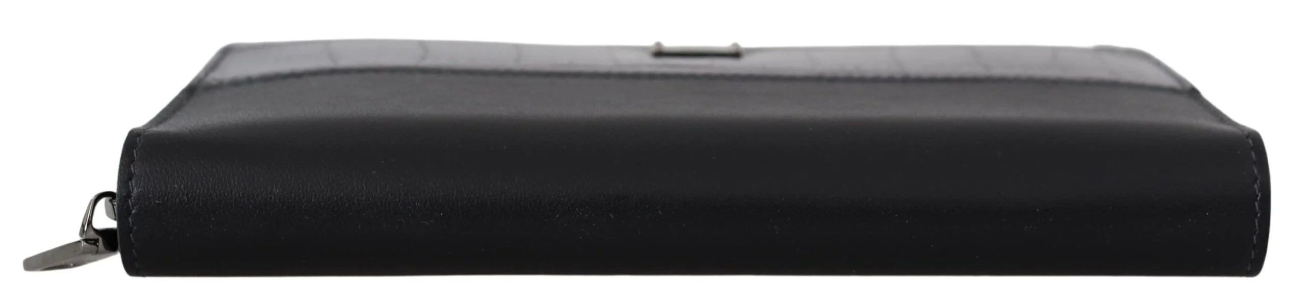 Dolce & Gabbana Black Zip Around Continental Clutch Leather Wallet - Wallets