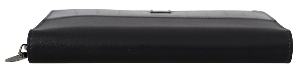 Dolce & Gabbana Black Zip Around Continental Clutch Leather Wallet - Wallets