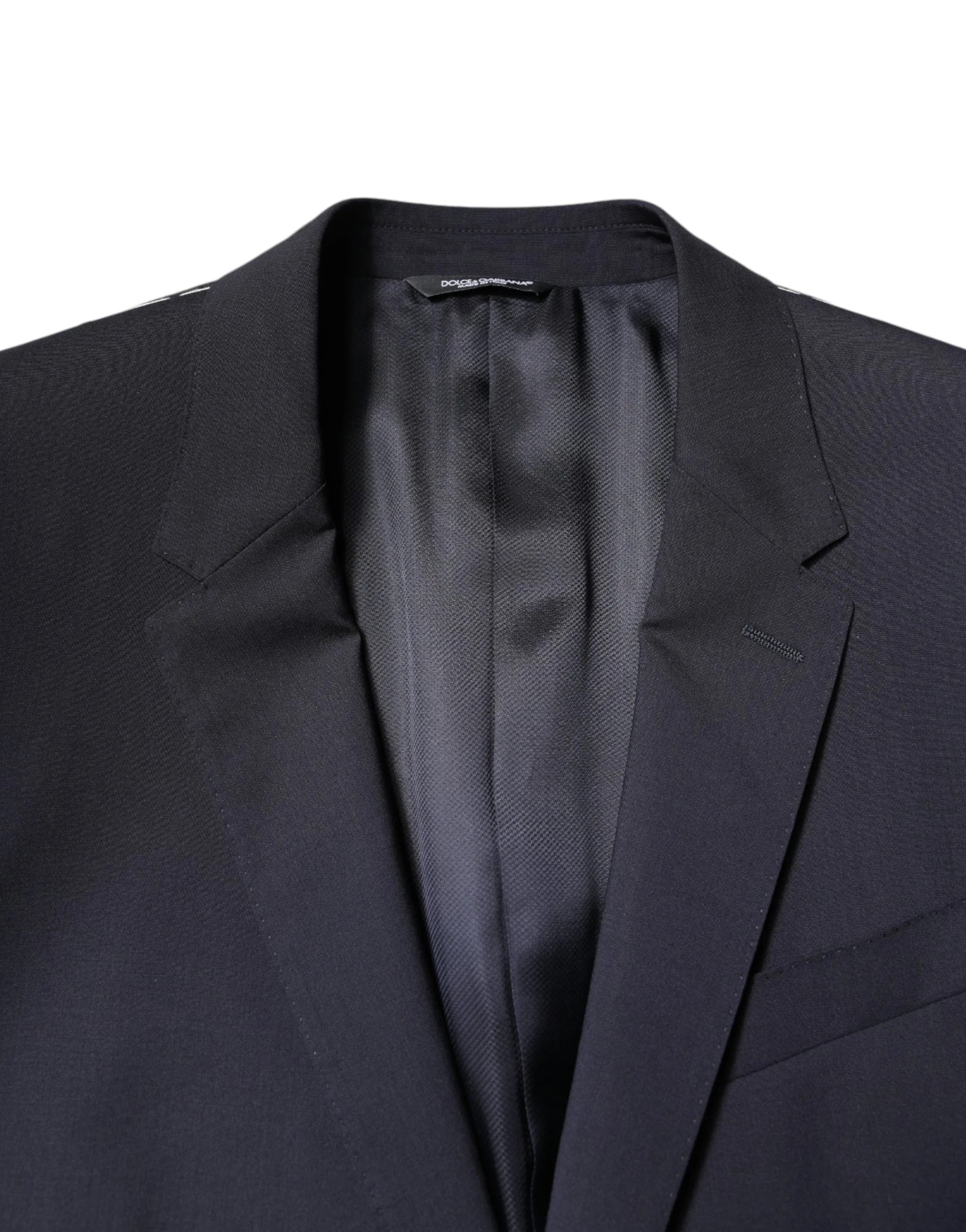 Dolce & Gabbana Blazer MARTINI Dark Blue Wool SingleBreasted Blazer - IT48 | M