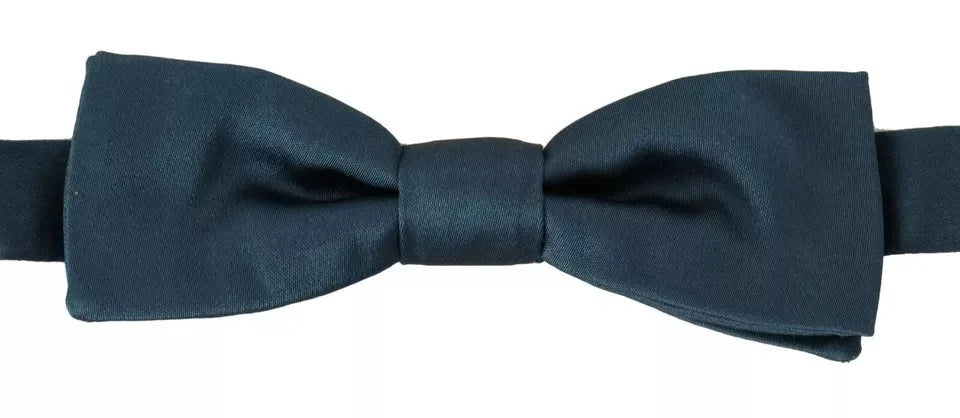 Dolce & Gabbana Blue 100% Silk Adjustable Neck Bow Tie Mens - Neckties