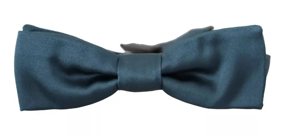 Dolce & Gabbana Blue 100% Silk Adjustable Neck Bow Tie Mens - Neckties