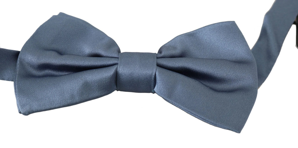 Dolce & Gabbana Blue 100% Silk Adjustable Neck Papillon Bow tie - Neckties