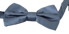 Dolce & Gabbana Blue 100% Silk Adjustable Neck Papillon Bow tie - Neckties