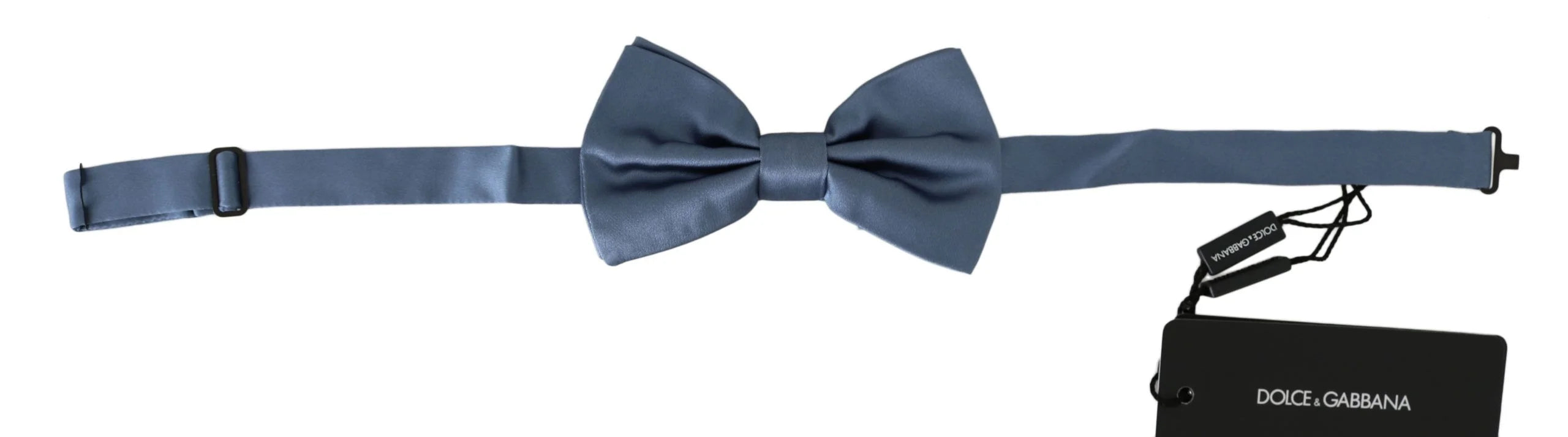 Dolce & Gabbana Blue 100% Silk Adjustable Neck Papillon Bow tie - Neckties
