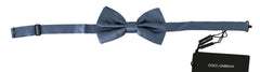 Dolce & Gabbana Blue 100% Silk Adjustable Neck Papillon Bow tie - Neckties