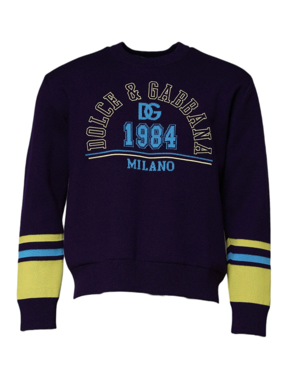 Dolce & Gabbana Blue 1984 Milano CrewNeck Sweatshirt Sweater - IT48 | M