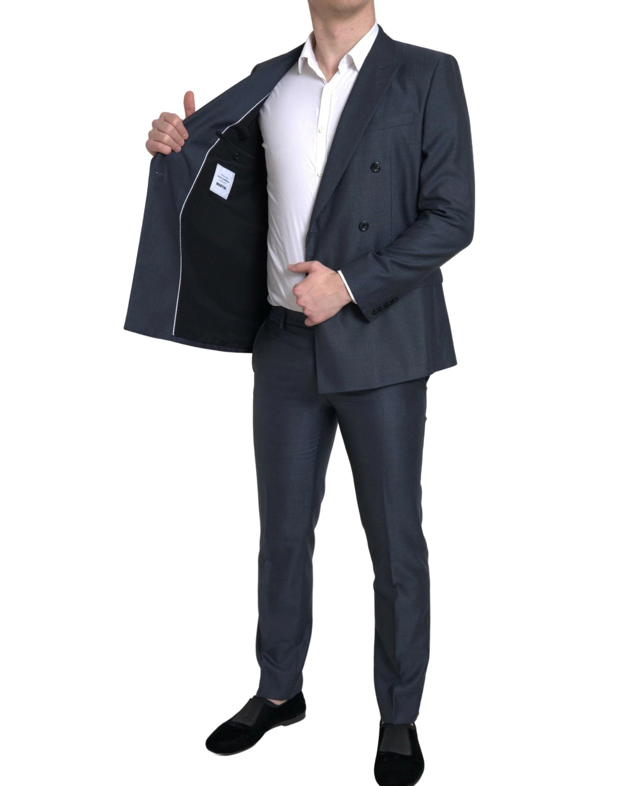 Dolce & Gabbana Blue 2 Piece Double Breasted MARTINI Suit - IT48 | M - Pant Suits