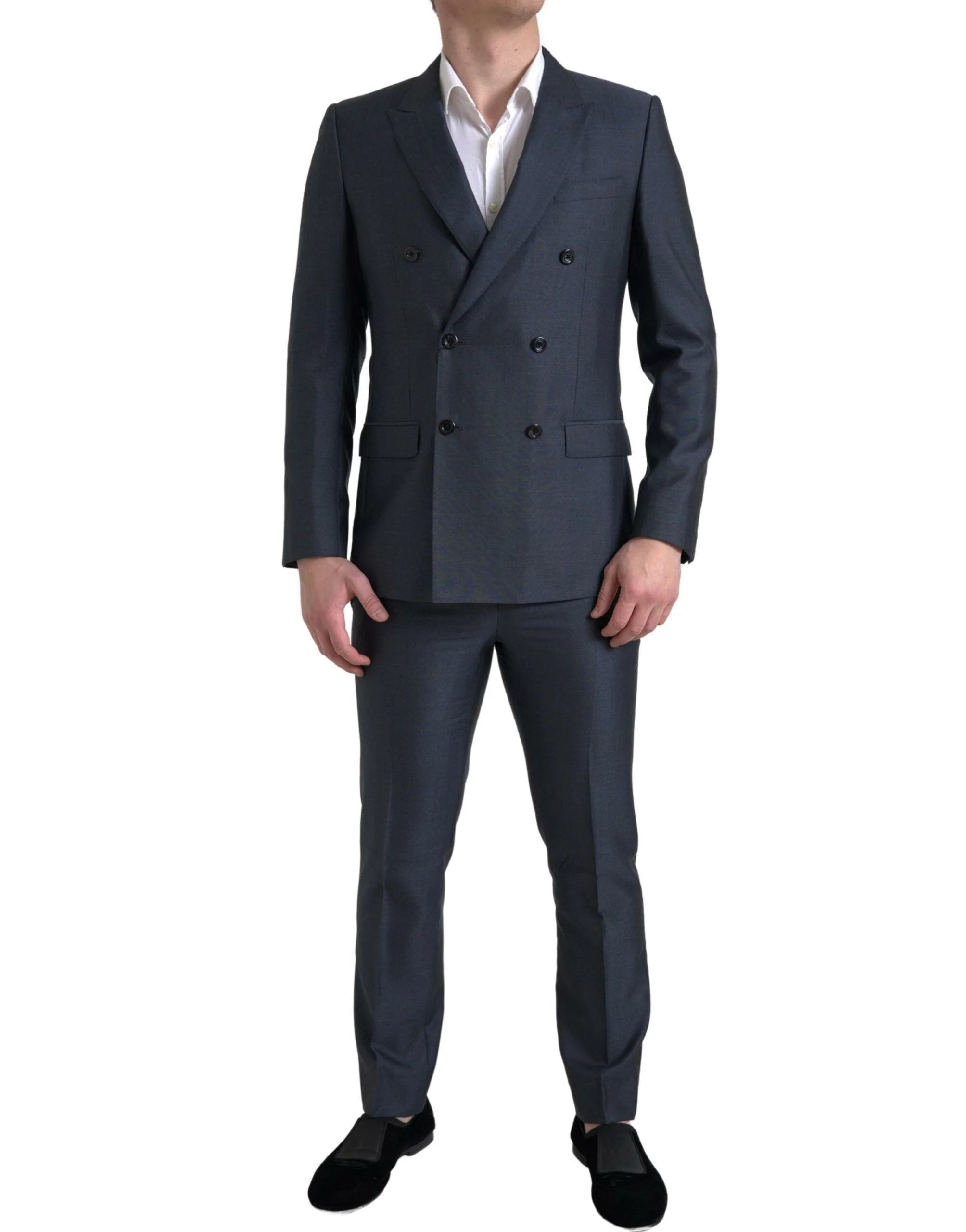 Dolce & Gabbana Blue 2 Piece Double Breasted MARTINI Suit - IT48 | M - Pant Suits
