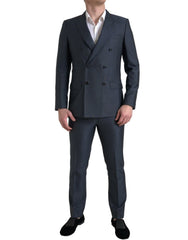 Dolce & Gabbana Blue 2 Piece Double Breasted MARTINI Suit - IT48 | M - Pant Suits