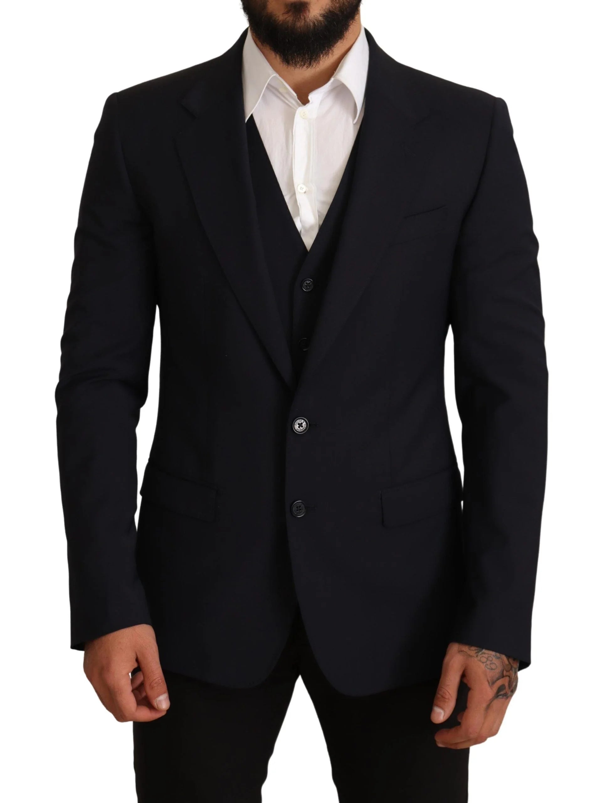 Dolce & Gabbana Blue 2 Piece MARTINI Blazer Suit Jacket - IT50 | L - Sport Jackets