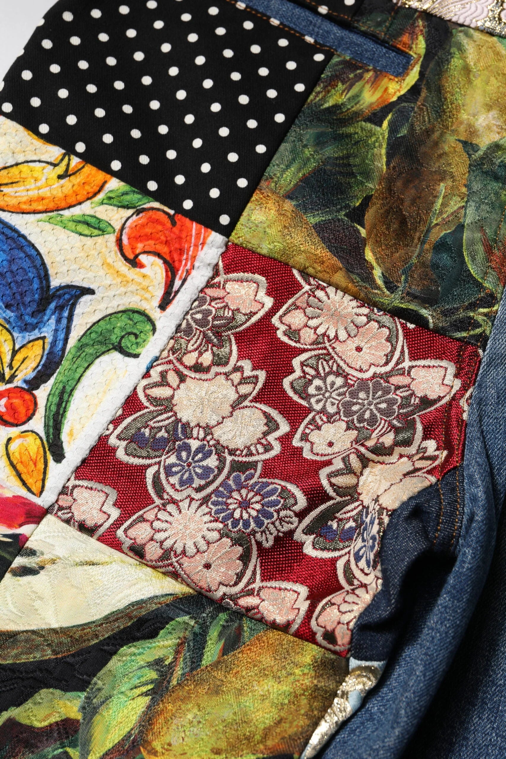 Dolce & Gabbana Blue AMBER Patchwork High Waist Denim Jeans - Jeans