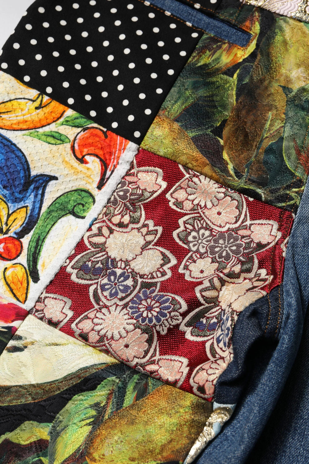 Dolce & Gabbana Blue AMBER Patchwork High Waist Denim Jeans - Jeans