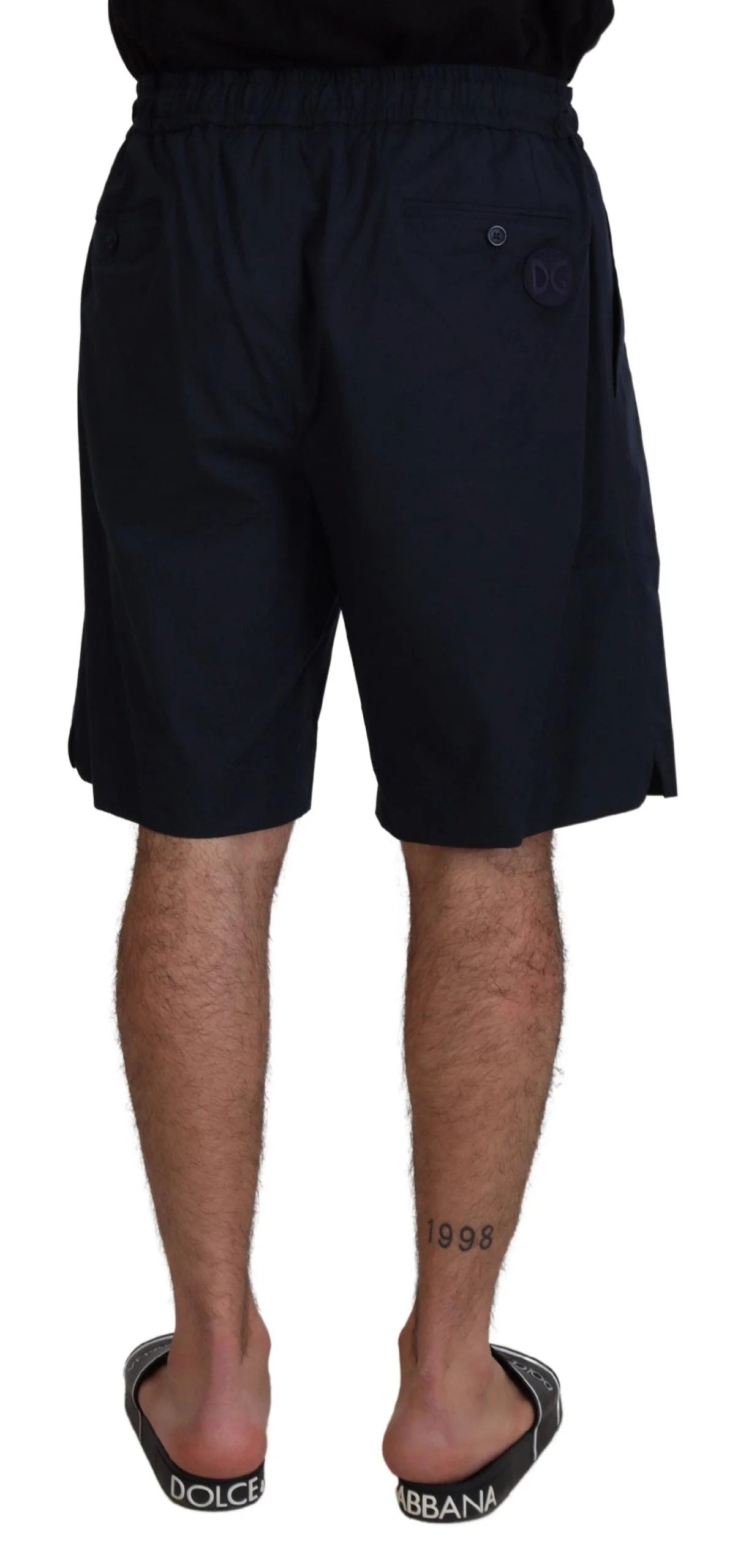 Dolce & Gabbana Blue Bermuda Mid Waist Casual Shorts - IT58 | XXL - Bermudas