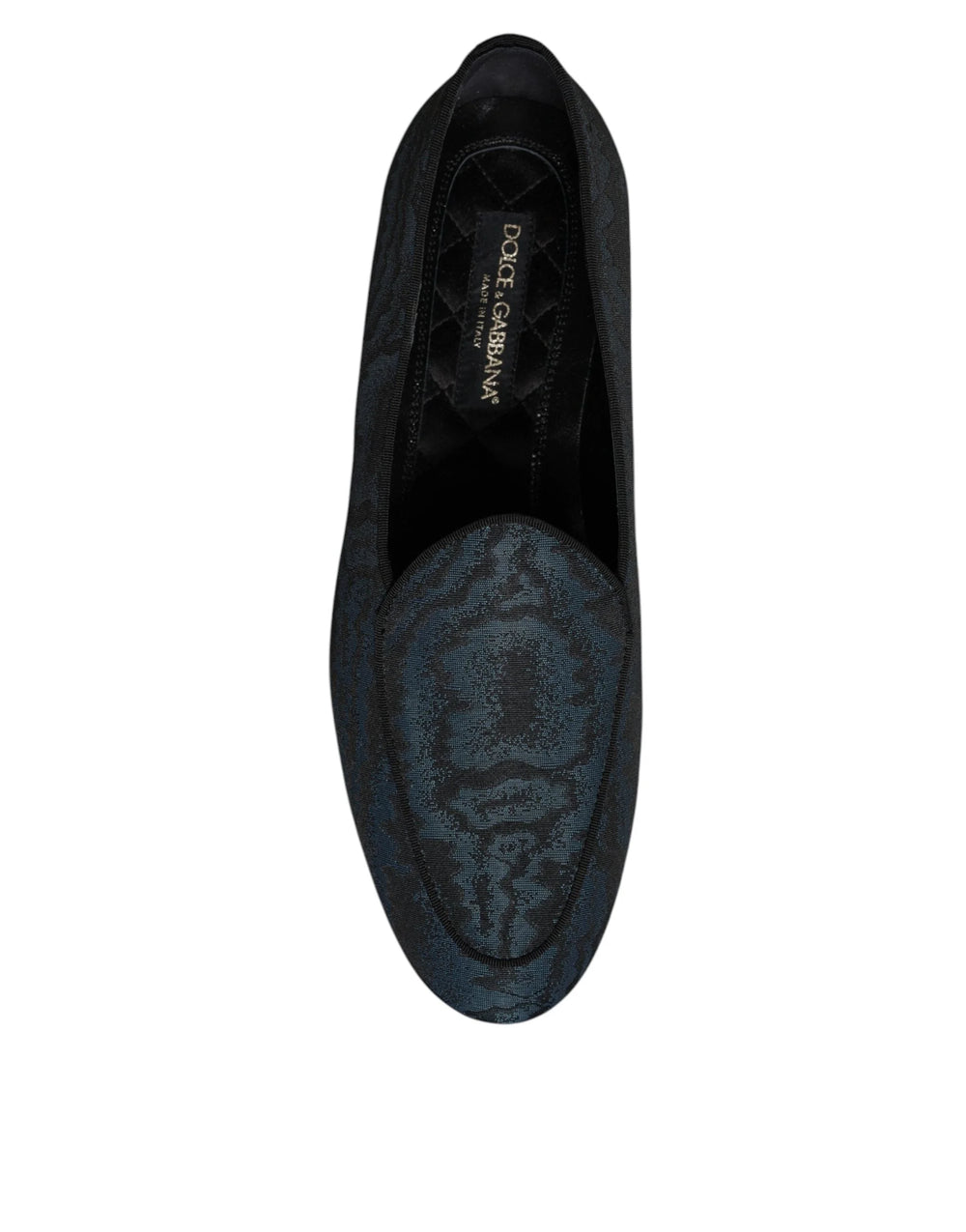 Dolce & Gabbana Blue Black Flats Men Loafers Dress Shoes - EU41.5/US8.5 - Flats