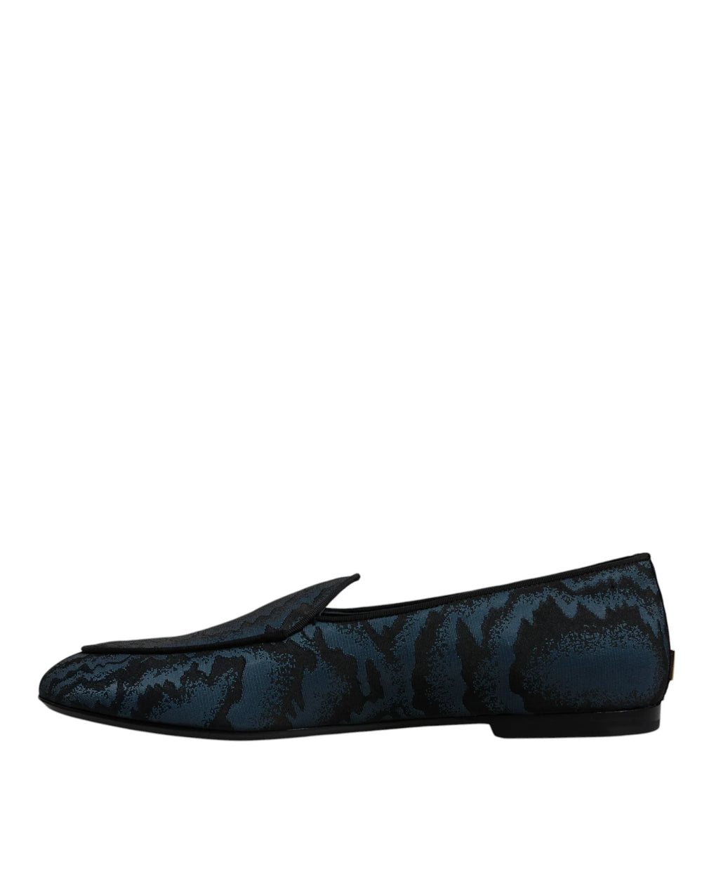 Dolce & Gabbana Blue Black Flats Men Loafers Dress Shoes - EU43/US10 - Flats