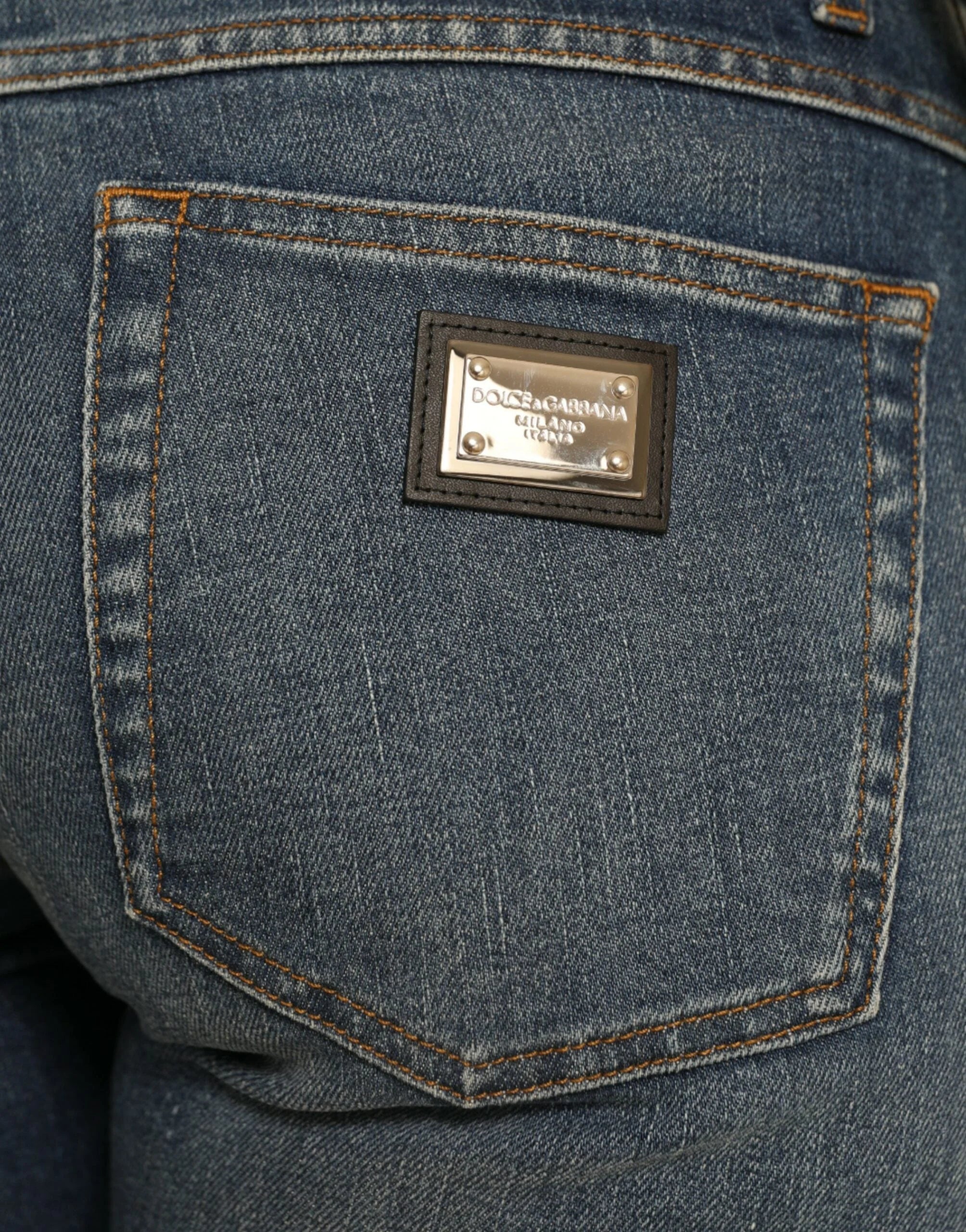 Dolce & Gabbana Blue BOYFRIEND Mid Waist Cotton Denim Jeans - IT40|S - Jeans