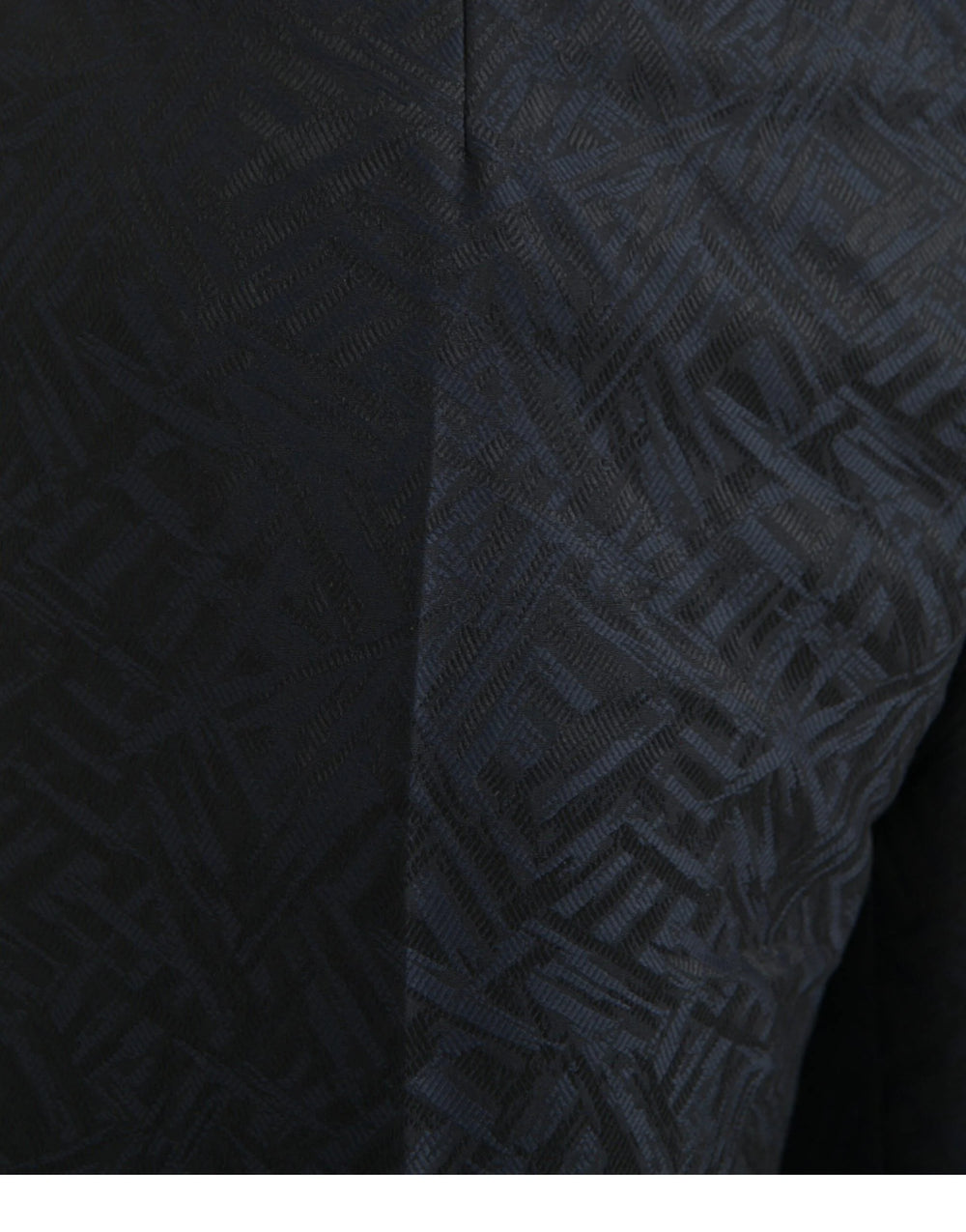 Dolce & Gabbana Blue Brocade Wool Skinny Men Dress Pants - IT56 | XXL - Trousers