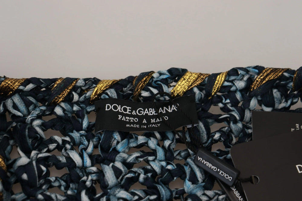 Dolce & Gabbana Blue Button Cardigan Fatto A Mano Sweater - Cardigans