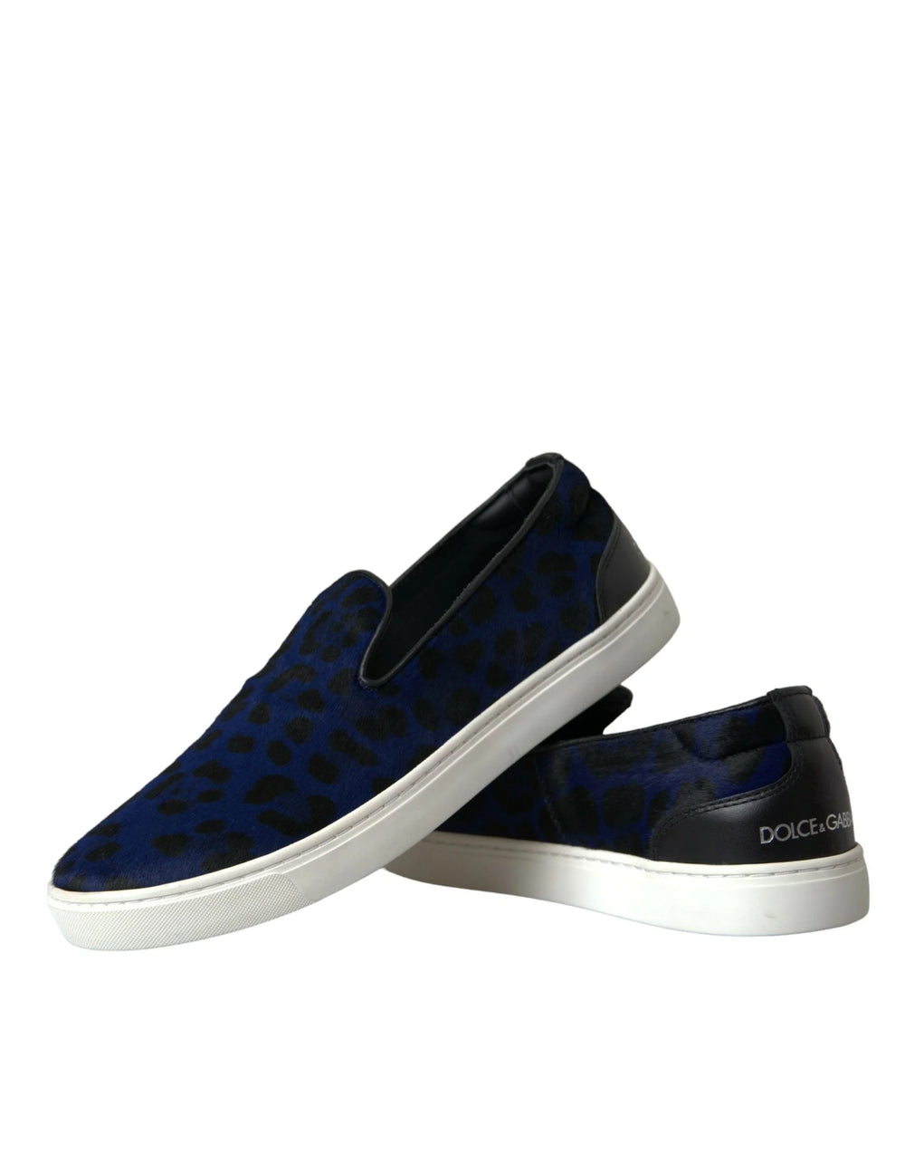 Adidași Dolce & Gabbana Leopard din piele de vițel albastră - EU40.5/US7.5